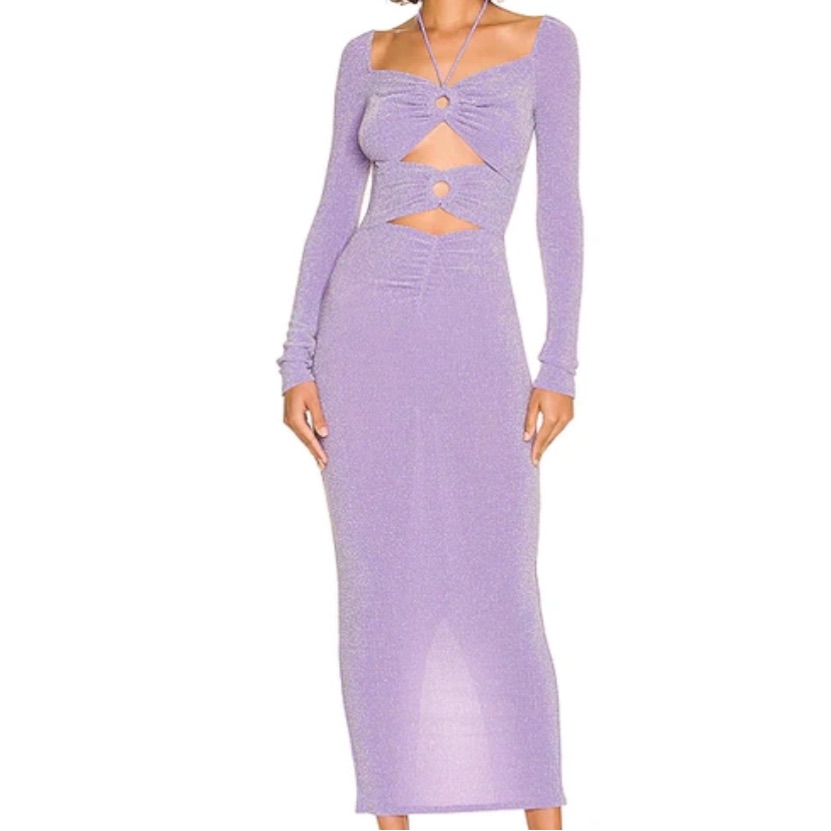Ronny Kobo Purple Midi Dress